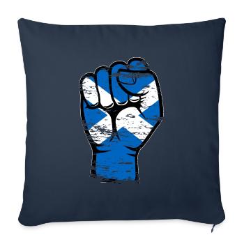 Scotland Flag Fist Hand Symbol - Sofa pillowcase 17,3'' x 17,3'' (45 x 45 cm) - navy - Front