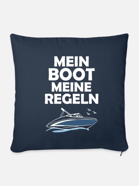 Mein Boot meine Regeln! - Sofakissenbezug 45 x 45 cm - Navy