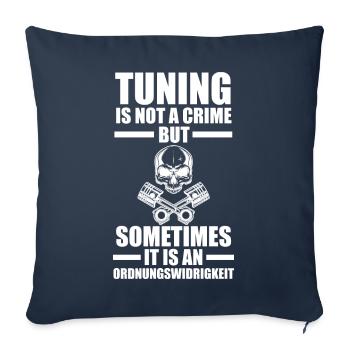 Mécanicien de voiture Tournevis tuner mécatronique de voiture - Housse de coussin décorative 45 x 45 cm - bleu marine - Devant