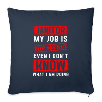 Caretaker broom and bucket cleaner - Sofa pillowcase 17,3'' x 17,3'' (45 x 45 cm) - navy - Front