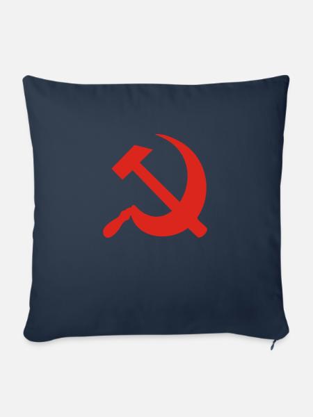 Hammer und Sichel - Sofakissenbezug 45 x 45 cm - Navy