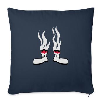 Burned Man - Sofa pillowcase 17,3'' x 17,3'' (45 x 45 cm) - navy - Front