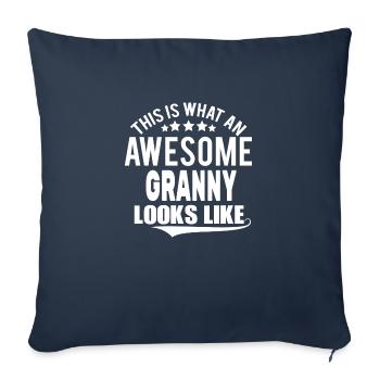 THIS IS WHAT AN AWESOME GRANNY LOOKS LIKE - Sofa pillowcase 17,3'' x 17,3'' (45 x 45 cm) - navy - Front