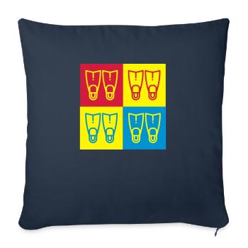 Scuba Diving Diver Plongée Sous-Marine Tauchen - Sofa pillowcase 17,3'' x 17,3'' (45 x 45 cm) - navy - Front