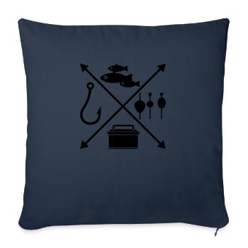 angling - Sofa pillowcase 17,3'' x 17,3'' (45 x 45 cm) - navy - Front