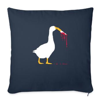 Oies couteau sanglant - Housse de coussin décorative 45 x 45 cm - bleu marine - Devant