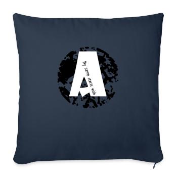 A - Housse de coussin décorative 45 x 45 cm - bleu marine - Devant