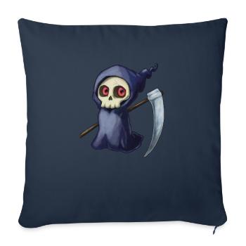Petite mort - Housse de coussin décorative 45 x 45 cm - bleu marine - Devant