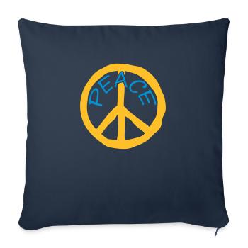 Symbol Peace Text - Sofakissenbezug 45 x 45 cm - Navy - Vorne