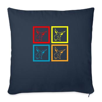 Donkey Esel - Sofa pillowcase 17,3'' x 17,3'' (45 x 45 cm) - navy - Front