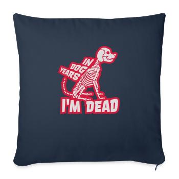 dans les années de chien Mort - Housse de coussin décorative 45 x 45 cm - bleu marine - Devant