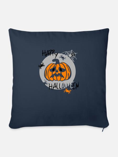 Halloween, Kürbis - Sofakissenbezug 45 x 45 cm - Navy