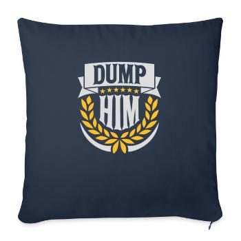 Dump Him Quote Logo - Housse de coussin décorative 45 x 45 cm - bleu marine - Devant