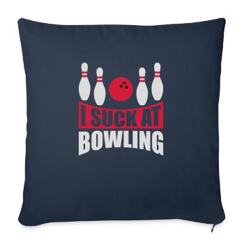 Je suis nul au bowling - Housse de coussin décorative 45 x 45 cm - bleu marine - Devant