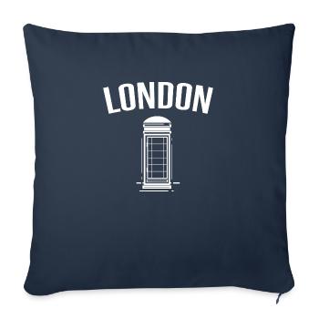 London Phone - Sofa pillowcase 17,3'' x 17,3'' (45 x 45 cm) - navy - Front