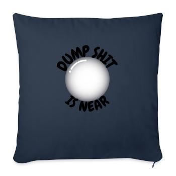 Stupid is near - Sofa pillowcase 17,3'' x 17,3'' (45 x 45 cm) - navy - Front