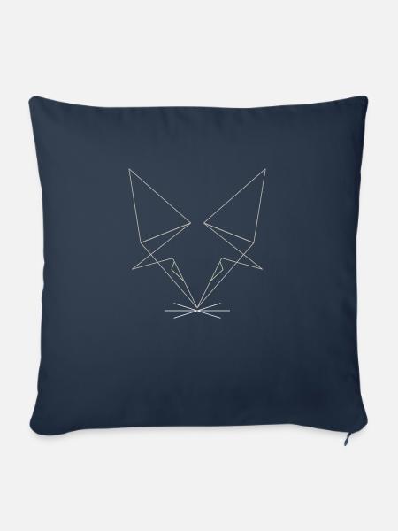 Modern Lineart Mouse Desig - Sofakissenbezug 45 x 45 cm - Navy