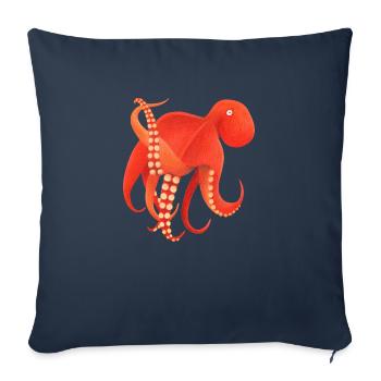 Giant Octopuses - Sofa pillowcase 17,3'' x 17,3'' (45 x 45 cm) - navy - Front