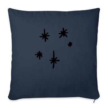 Space stars - Housse de coussin décorative 45 x 45 cm - bleu marine - Devant