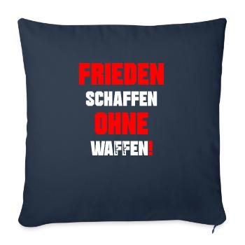 Frieden schaffen - Sofakissenbezug 45 x 45 cm - Navy - Vorne