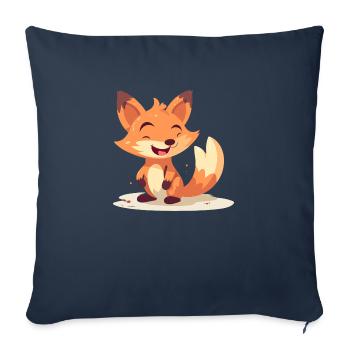 Clever Fox - Sofa pillowcase 17,3'' x 17,3'' (45 x 45 cm) - navy - Front