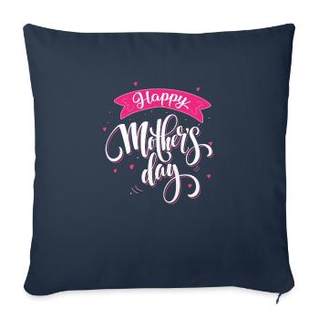 Happy Mother's Day dark BG - Sofa pillowcase 17,3'' x 17,3'' (45 x 45 cm) - navy - Front