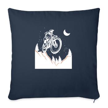 MTB Mountainbike Biker - Sofa pillowcase 17,3'' x 17,3'' (45 x 45 cm) - navy - Front
