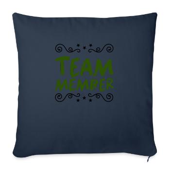 Équipier - Housse de coussin décorative 45 x 45 cm - bleu marine - Devant
