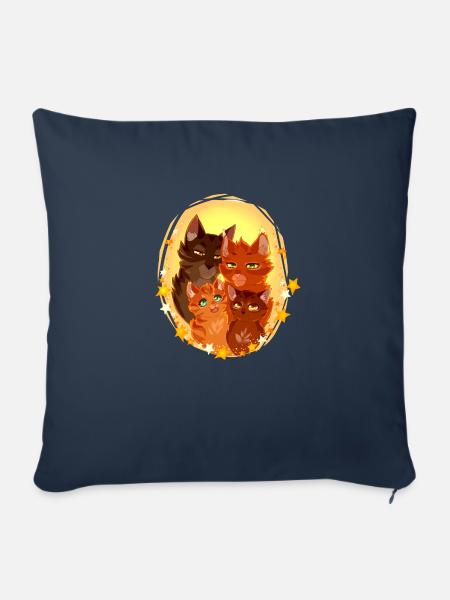 Squirrelflight Eichhornflug Katzen Familie Süß - Sofakissenbezug 45 x 45 cm - Navy