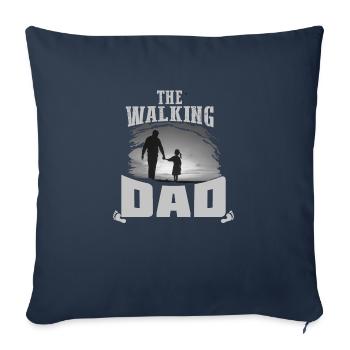 Walking dad shirt2 - Housse de coussin décorative 45 x 45 cm - bleu marine - Devant