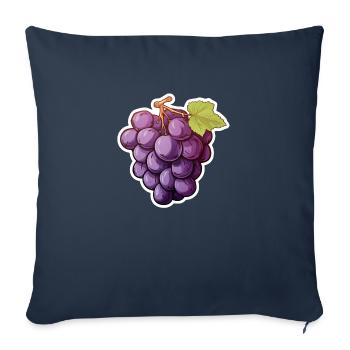 Grapes or dark vine - Sofa pillowcase 17,3'' x 17,3'' (45 x 45 cm) - navy - Front