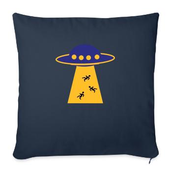 OVNI - Housse de coussin décorative 45 x 45 cm - bleu marine - Devant