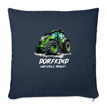 Village kid and proud of it! Farmers & Farmer Design - Sofa pillowcase 17,3'' x 17,3'' (45 x 45 cm) - navy - Front