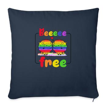 Beee fre Pridedesigncontest2024 - Sofa pillowcase 17,3'' x 17,3'' (45 x 45 cm) - navy - Front