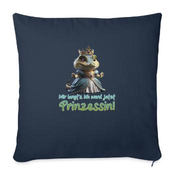 Kroko Prinzessin 01 - Sofakissenbezug 45 x 45 cm - Navy - Vorne