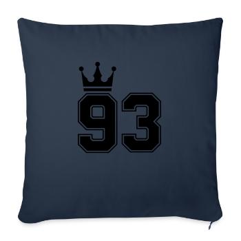 93 Couronnes - Housse de coussin décorative 45 x 45 cm - bleu marine - Devant