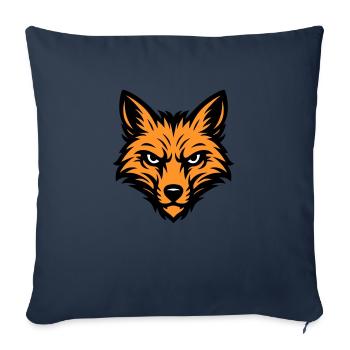 Fox Head Animal - Sofa pillowcase 17,3'' x 17,3'' (45 x 45 cm) - navy - Front