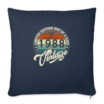 Vintage 1988 Best of 1988 - 37 Year Old Birthday - Sofa pillowcase 17,3'' x 17,3'' (45 x 45 cm) - navy - Front