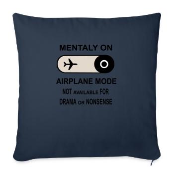 Mental im Flugzeugmodus - Sofakissenbezug 45 x 45 cm - Navy - Vorne