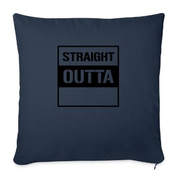 tout droit sorti - Housse de coussin décorative 45 x 45 cm - bleu marine - Devant
