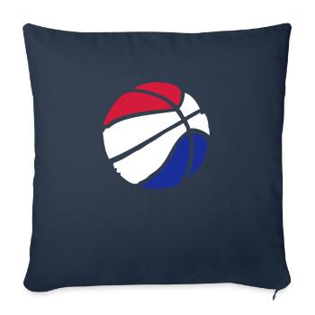 Basket-ball Basketball Basket - Housse de coussin décorative 45 x 45 cm - bleu marine - Devant