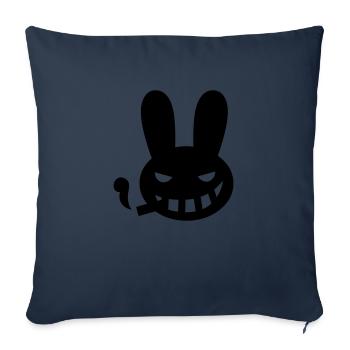 smoking bunny rabbit halloween - Sofa pillowcase 17,3'' x 17,3'' (45 x 45 cm) - navy - Front
