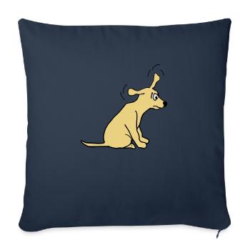 Hund - Sofakissenbezug 45 x 45 cm - Navy - Vorne