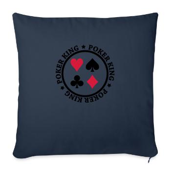 poker_king_2__siegel_f2 - Sofa pillowcase 17,3'' x 17,3'' (45 x 45 cm) - navy - Front