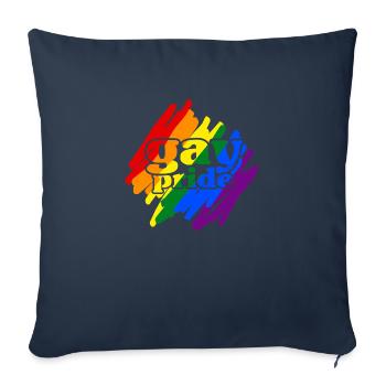 Gay__N006 - Sofa pillowcase 17,3'' x 17,3'' (45 x 45 cm) - navy - Front
