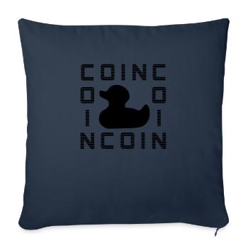 Coin coin en coins - Housse de coussin décorative 45 x 45 cm - bleu marine - Devant