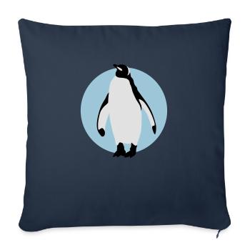pinguin_032013_b_3c - Housse de coussin décorative 45 x 45 cm - bleu marine - Devant