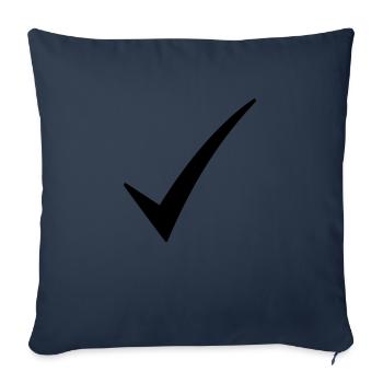 check mark - Sofa pillowcase 17,3'' x 17,3'' (45 x 45 cm) - navy - Front