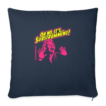 T-shirt Surströmming pour les fans de poissons puants - Housse de coussin décorative 45 x 45 cm - bleu marine - Devant
