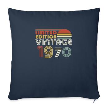 Limited Edition Vintage 1970 - Sofakissenbezug 45 x 45 cm - Navy - Vorne